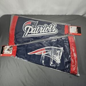 2 New England Patriots NFL 4 in 1 Fan Tailgate Megaphone Hat Banner Vtg 2005